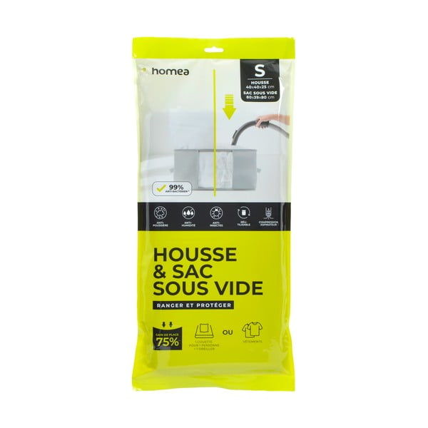 Vákuový plastový úložný box na oblečenie 40x40x25 cm – Homéa-image-1