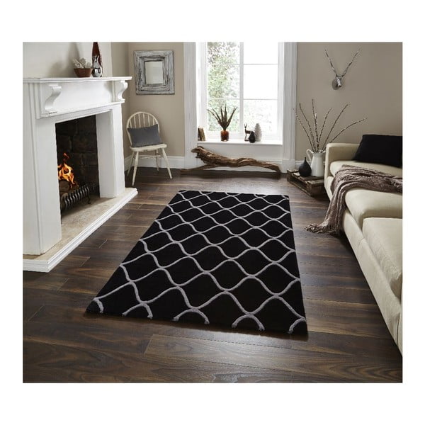 Koberec Elements Black, 120 × 170 cm-image-1