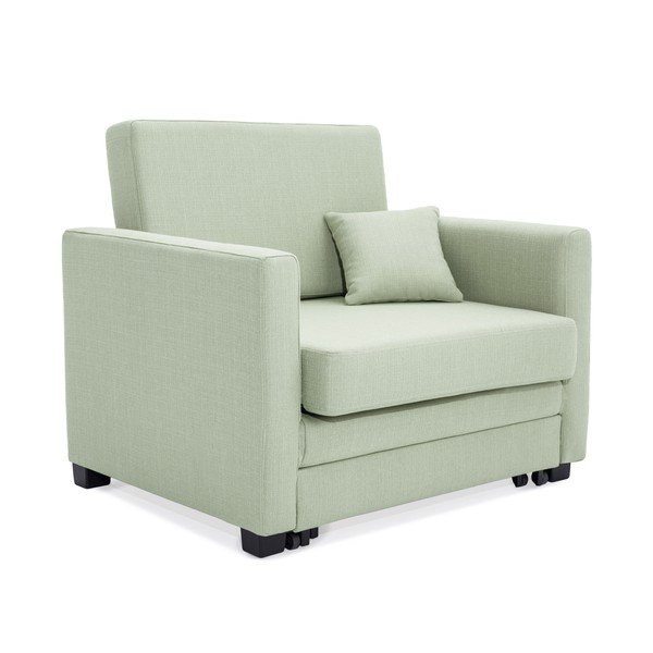 Mätovozelené rozkladacie kreslo Vivonita Brent