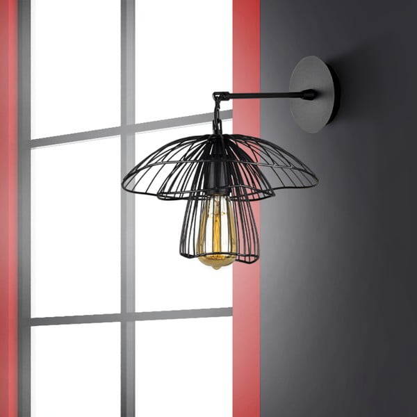 Čierne nástenné svietidlo Squid Lighting Root, výška 36 cm-image-2