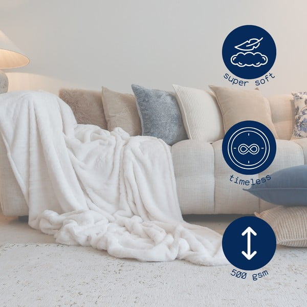 Sivá deka z umelej kožušiny 150x200 cm Ruby – Tiseco Home Studio-image-3