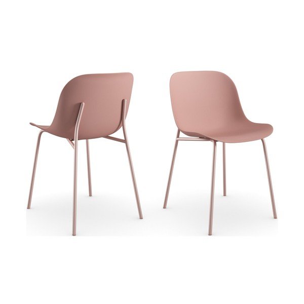 Súprava 2 ružových jedálenských stoličiek Støraa Ocean-image-2