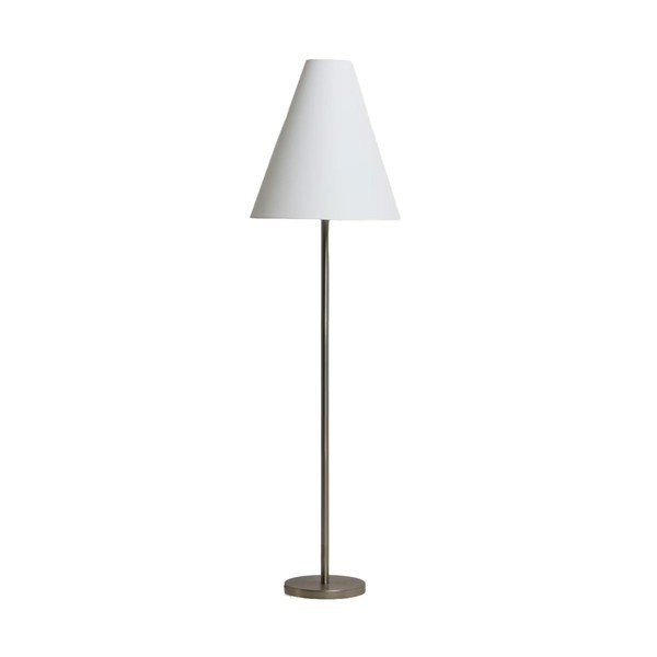 Stojacia lampa v striebornej farbe s textilným tienidlom (výška  153 cm) Navat – Kave Home