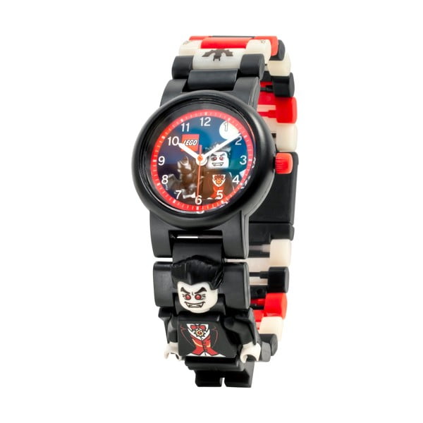 Čierne náramkové hodinky so skladacím remienkom a minifigúrkou LEGO® Vampire