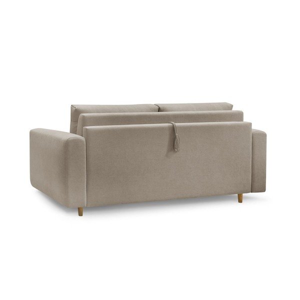 Taupe pohovka na každodenné spanie/rozkladacia 220 cm Cocoone – Bobochic Paris-image-4