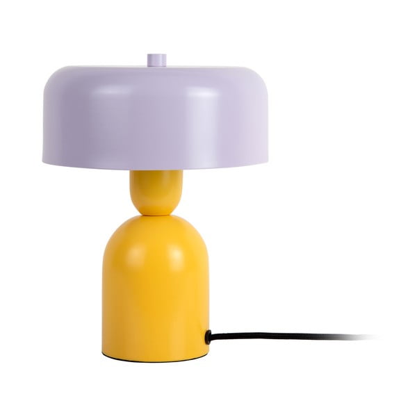 Žltá/fialová stolová lampa (výška  24 cm) Double Funky – Leitmotiv