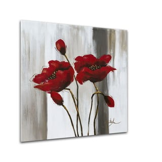 Obraz Styler Glasspik Poppy Flower, 20 × 20 cm