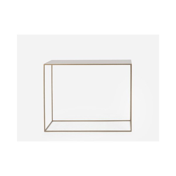 Konzolový kovový stôl v zlatej farbe CustomForm Tensio, 100 x 35 cm-image-1