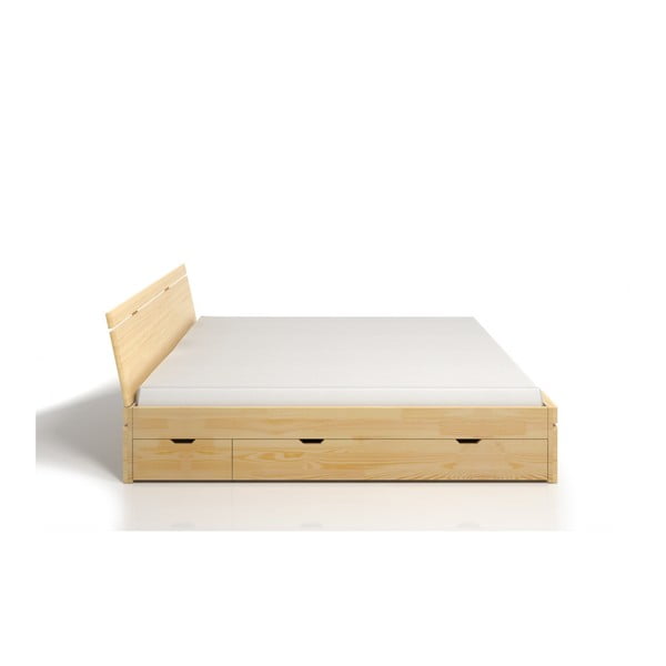 Dvojlôžková posteľ z borovicového dreva so zásuvkou SKANDICA Sparta Maxi, 140 × 200 cm-image-3