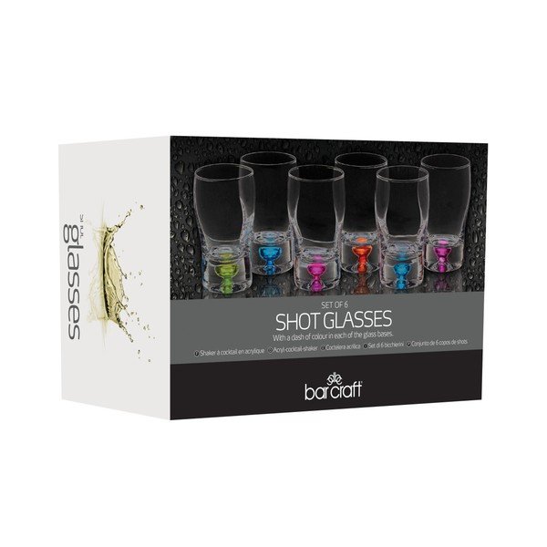 Sada 6 sklenených panákov Kitchen Craft Shot Glasses-image-1