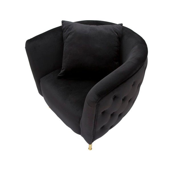Čierne zamatové kreslo Bucarest – Mauro Ferretti-image-3