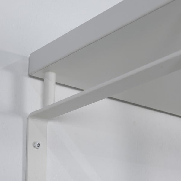 Biely kovový nástenný vešiak s poličkou 70 cm Rex – Spinder Design-image-1