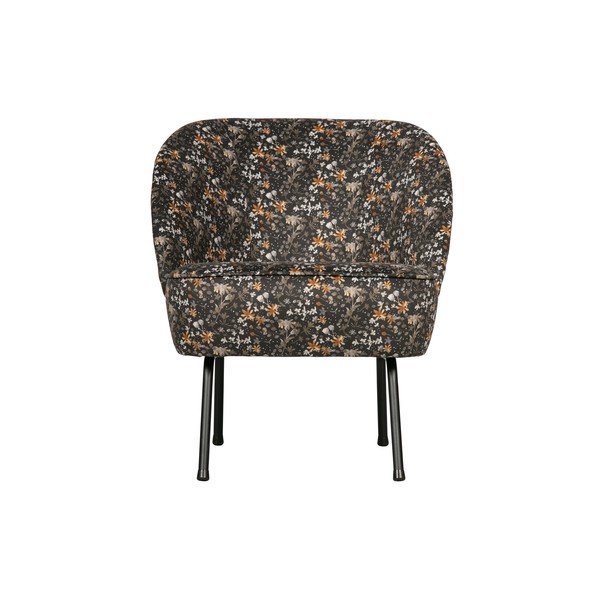 Čierne kvetované kreslo BePureHome Vogue-image-2