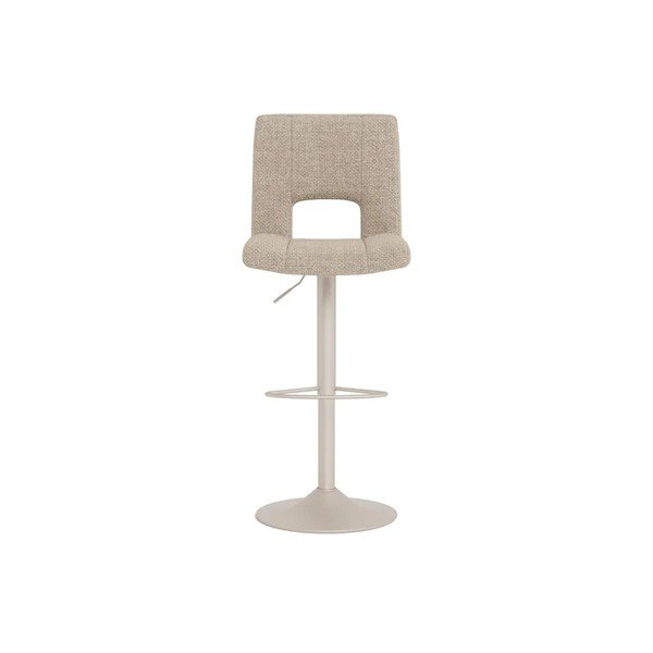 Béžové čalúnené barové stoličky v súprave s nastaviteľnou výškou/otočné 2 ks (výška sedadla 62 cm) Sylvia – Actona-image-2
