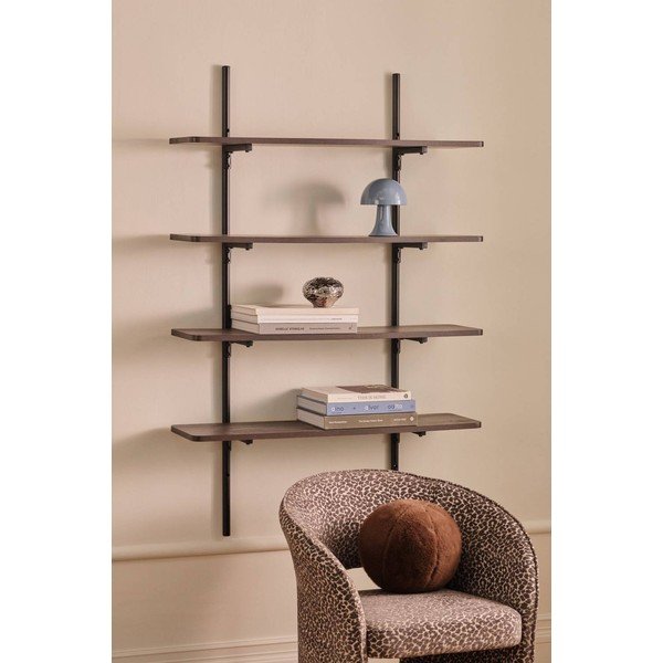 Hnedá poschodová kovová polica 100 cm Gilda – Ellos Home-image-2