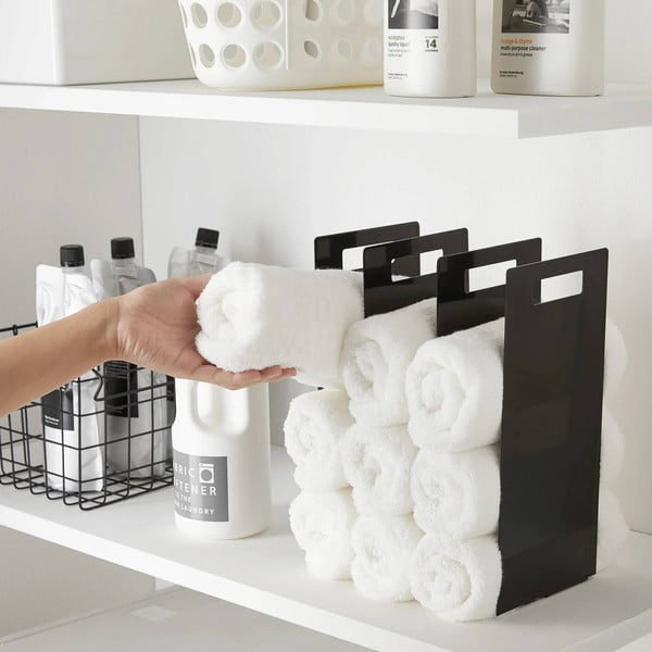 Čierne kovové stojany na uteráky v súprave 2 ks Tower – YAMAZAKI-image-2