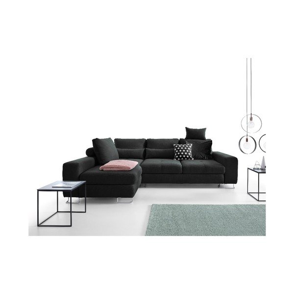 Tmavosivá rohová rozkladacia pohovka Windsor & Co Sofas, ľavý roh Alpha-image-1
