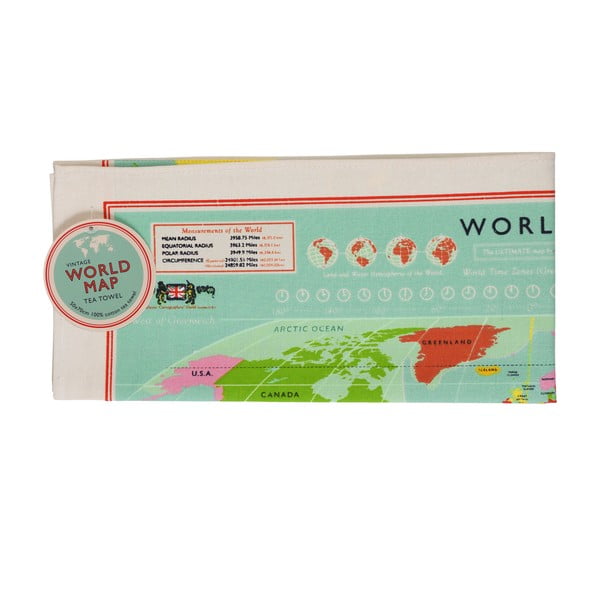 Bavlnená utierka Rex London World Map, 50 x 70 cm-image-3