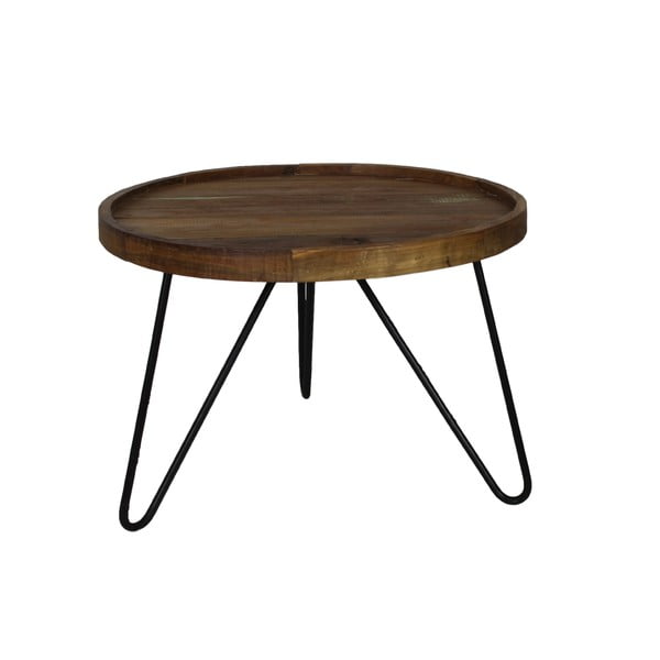 Odkladací stolík z teakového dreva HSM Collection Tepak, ⌀ 60 cm