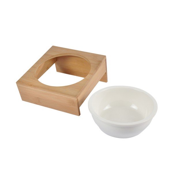 Bambusová miska s podstavcom pre psa ø 16 cm – Love Story-image-1