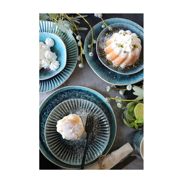 Modrý kameninový tanier Kare Design Mustique Rim, ⌀ 29 cm-image-4