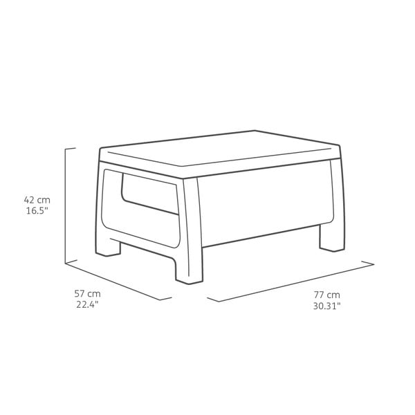 Tmavosivá záhradná lounge súprava pre 4 osoby Corfu – Keter-image-4