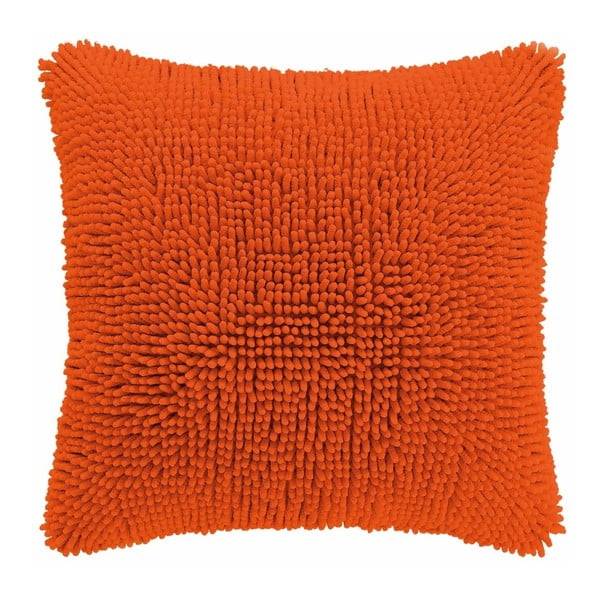 Oranžový poťah na vankúš Tiseco Home Studio Shaggy, 45 × 45 cm
