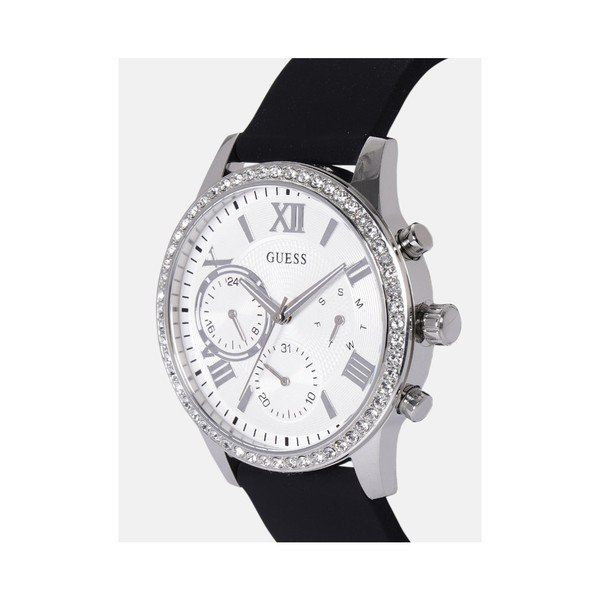 Dámske hodinky s čiernym silikónovým remienkom Guess W1135L5-image-2