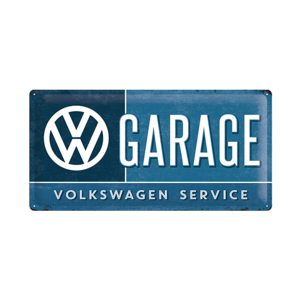 Plechová ceduľa VW Garage, 25x50 cm