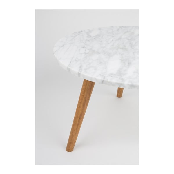 Odkladací stolík s doskou v dekore kameňa Zuiver, Ø 50 cm-image-2