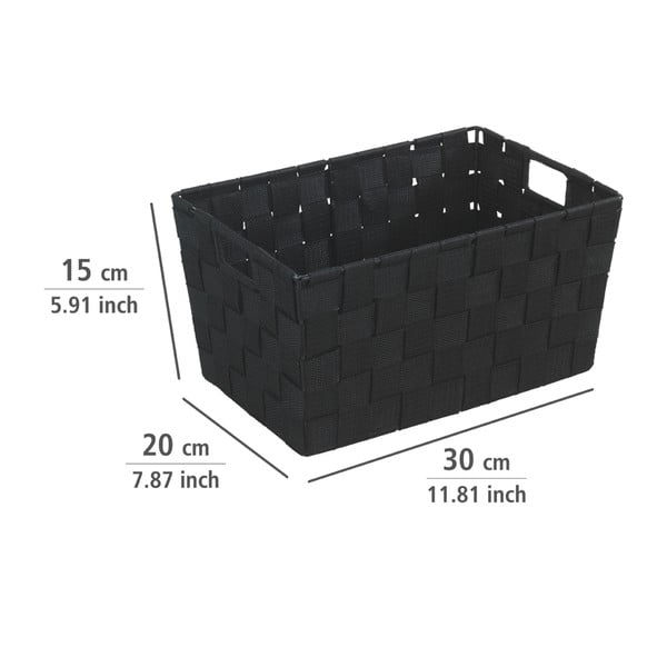 Čierny košík Wenko Adria, 20 × 30 cm-image-1