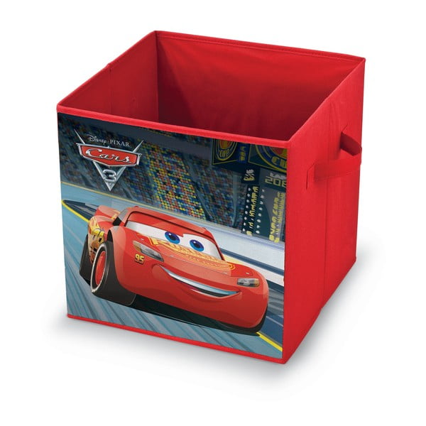 Červený úložný box na hračky Domopak Disney Cars, dĺžka 32 cm
