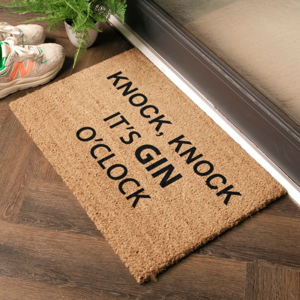 Rohožka z kokosového vlákna 40x60 cm Gin O'Clock – Artsy Doormats-image-1