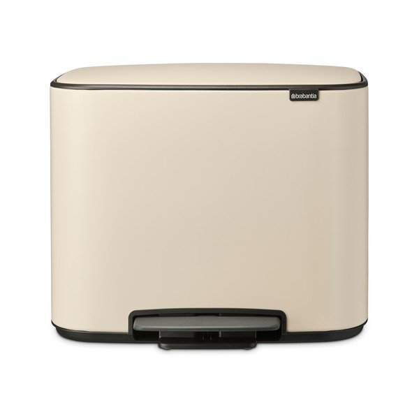Béžový nášľapný oceľový odpadkový kôš 36 l Bo – Brabantia-image-4