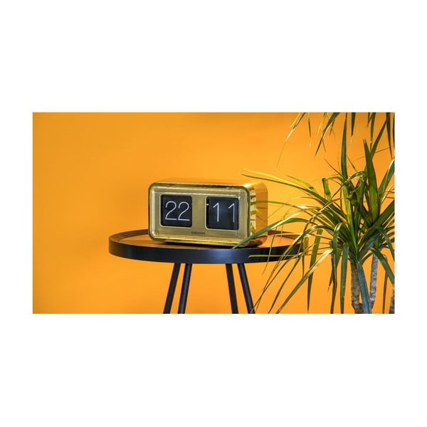 Pozlátené stolové hodiny Karlsson Bold Flip-image-4