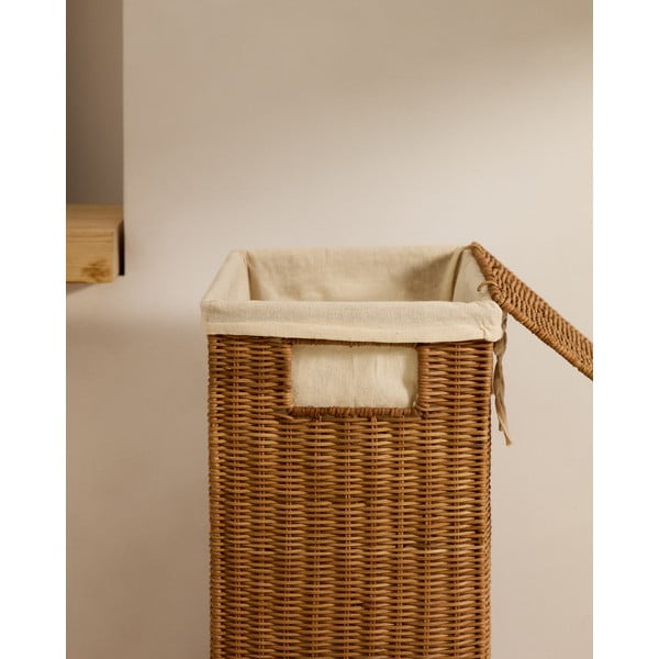 Ratanové koše na bielizeň v súprave 2 ks v prírodnej farbe Indali – Kave Home-image-3