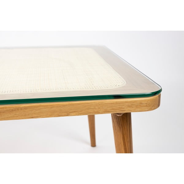 Sklenený konferenčný stolík v prírodnej farbe 60x120 cm Haru – White Label-image-4