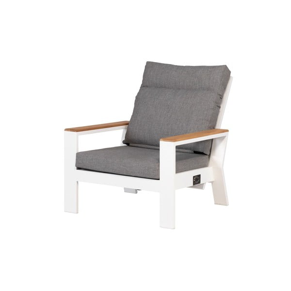 Bielo-sivé kovové záhradné kreslo Valerie – Exotan-image-3