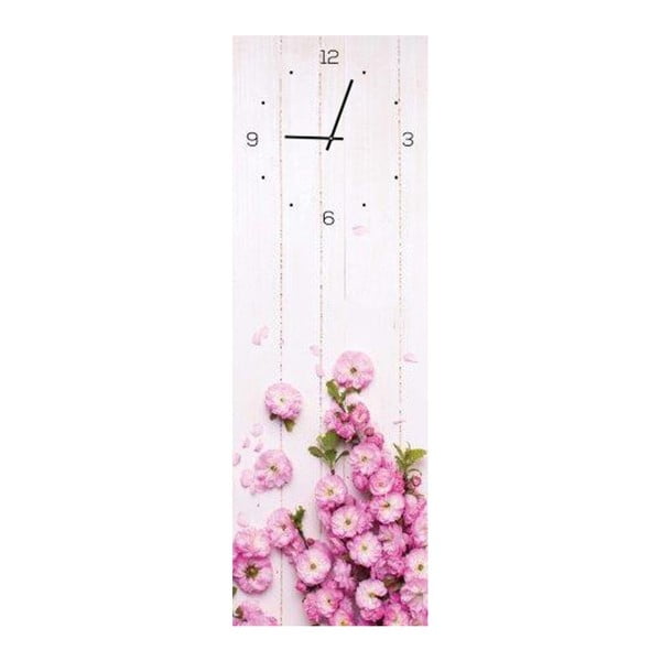 Sklenené hodiny DecoMalta Sakura, 20 x 60 cm
