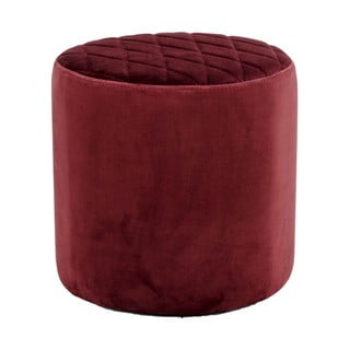 Červený zamatový puf Bonami Essentials Ejby