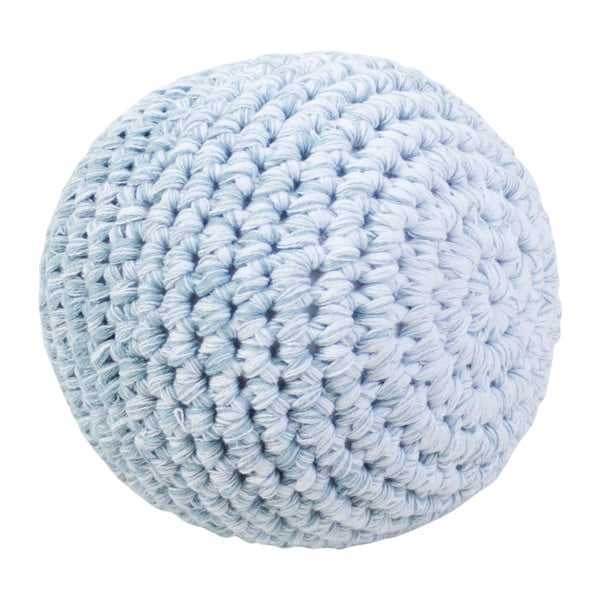 Modrá detská pletená guľôčka Sebra Crochet Ball, ⌀ 14 cm