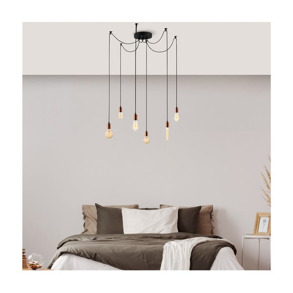 Závesné svietidlo v medenej farbe Kabluni – Opviq lights-image-1