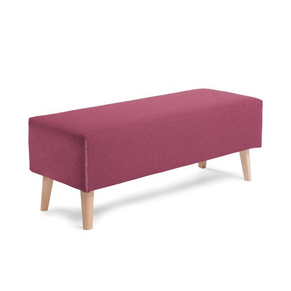 Vínovočervená lavica Kave Home Lydia