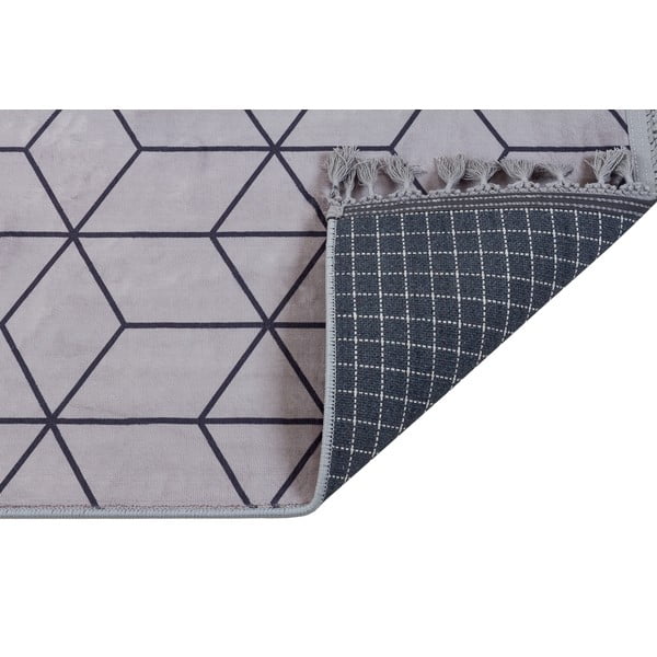 Sivý umývateľný koberec 160x100 cm - Vitaus-image-2