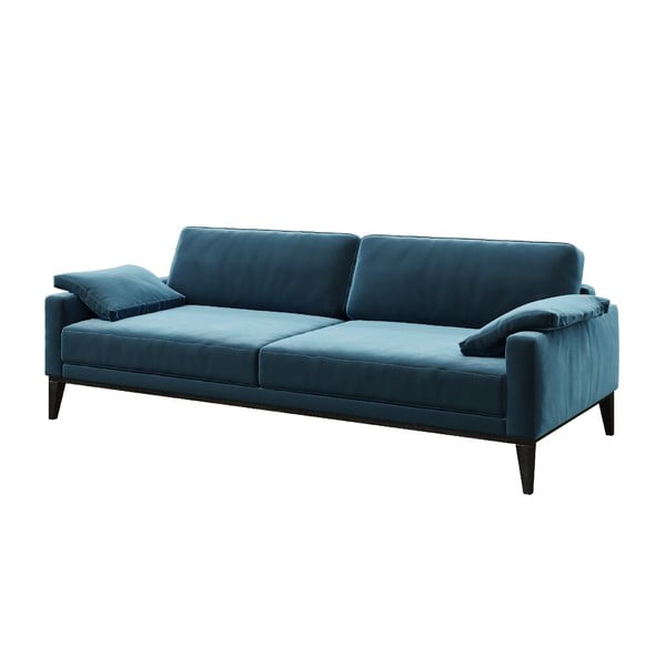 Modrá zamatová pohovka MESONICA Musso, 211 cm-image-2