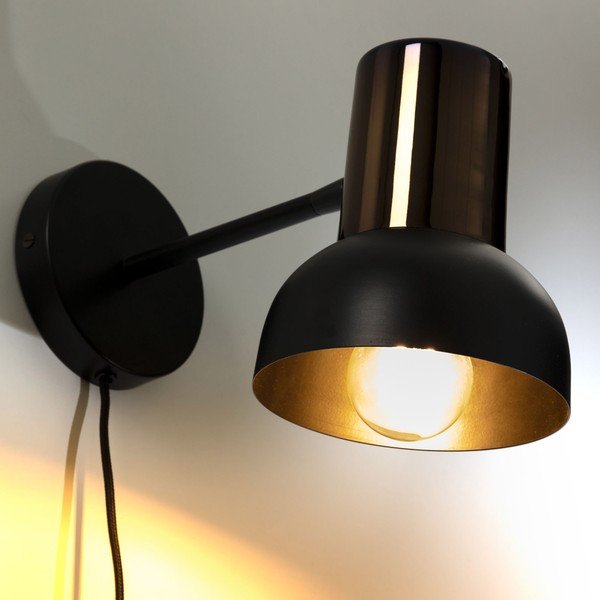 Čierne nástenné svietidlo Kave Home Amina-image-1