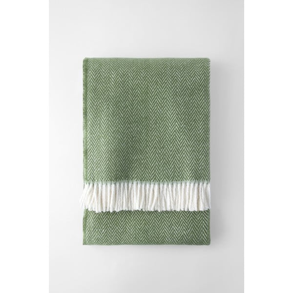 Zelený pléd s podielom bavlny Euromant Skyline, 140 x 180 cm