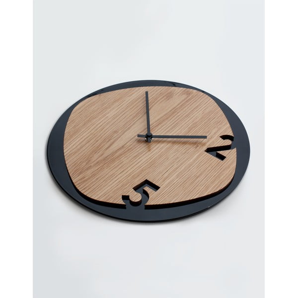 Hodiny Clock25 Wood&Black-image-1