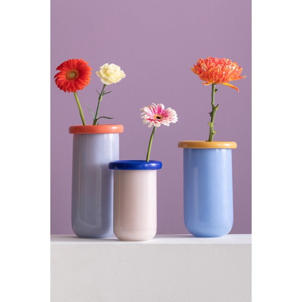 Modrá sklenená váza (výška  25 cm) Plegado  – PT LIVING-image-1