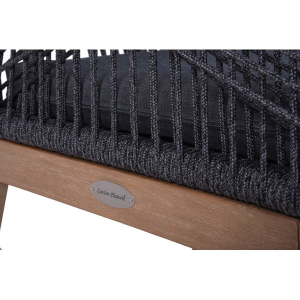 Sivá drevená záhradná stolička Pomona – Garden Pleasure-image-3